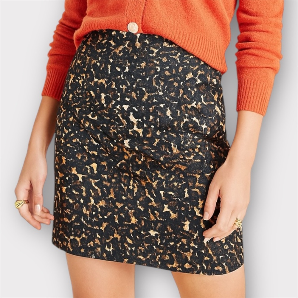 Lord & Taylor Leopard Print Pencil Skirt